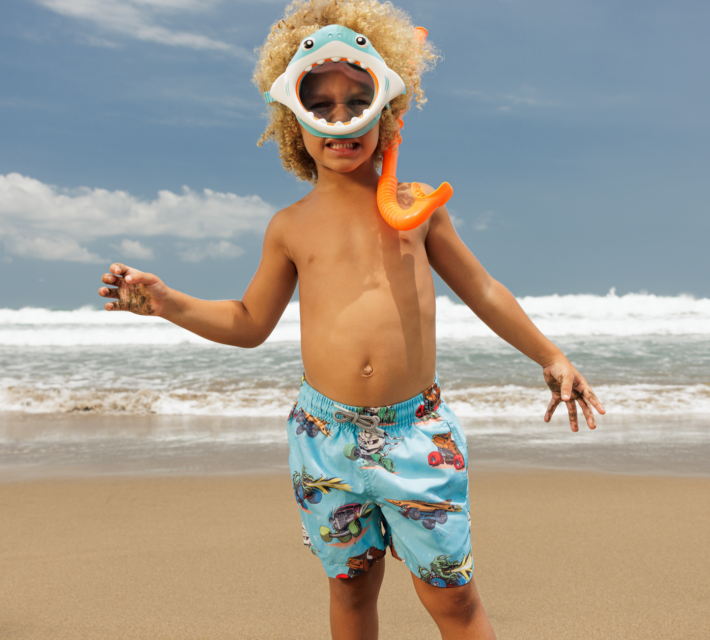 Monster Trucks Swim Trunks