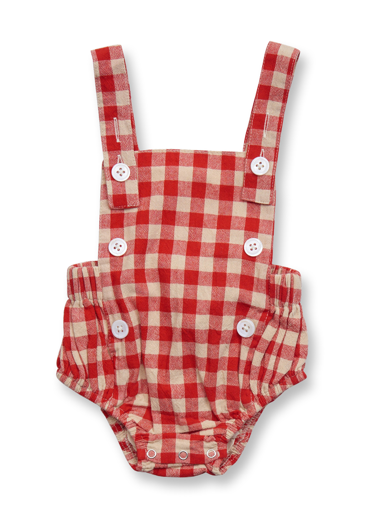 Gingham Baby Romper