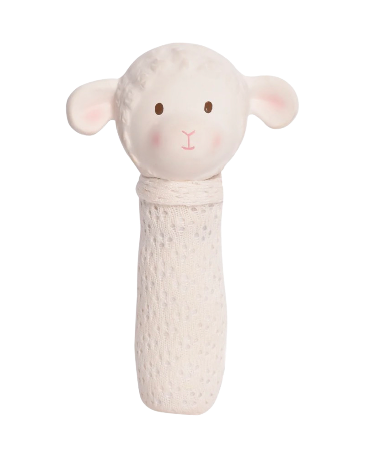 Lamb Baby Squeaker-Organic Natural Rubber Teether Head