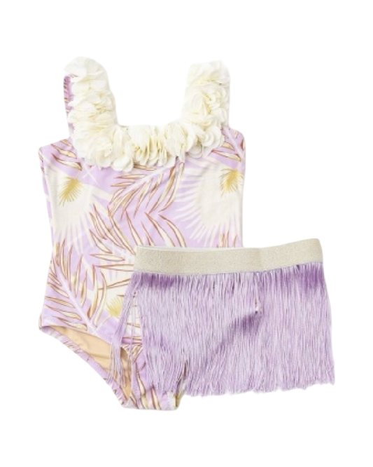 Hula Fringe Swimsuit set
