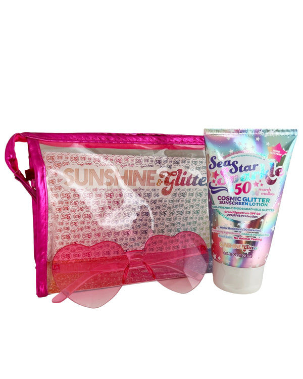 Cosmic Glitter Sunscreen Gift Bag