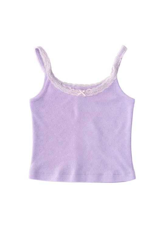 Teddy Lavender Heart Cami Top
