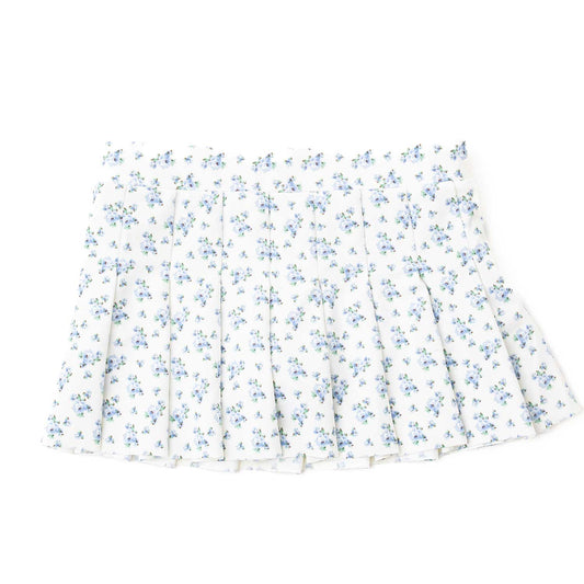Blue Floral Tennis Skirt