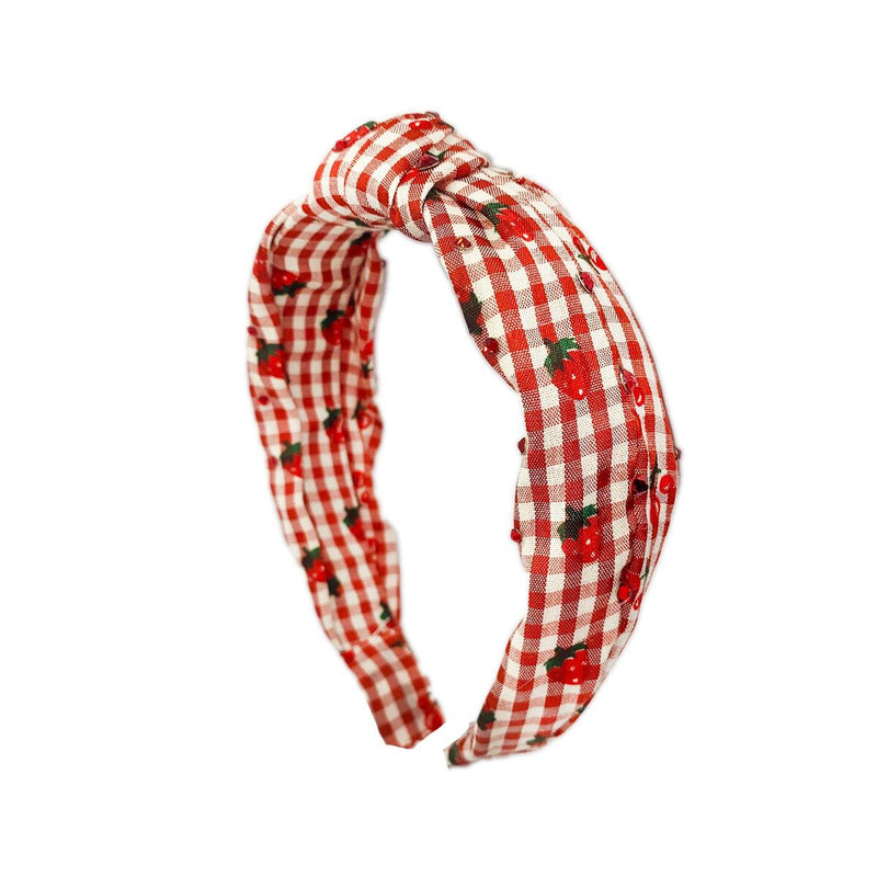 Gingham Knot Head band