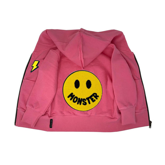 MONSTER Pink Zip Hoodie